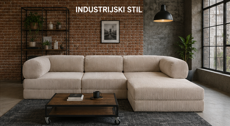 CLOUD sofa in industrial style living room